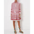 Neue Mode Rot Und Weiß Gedruckt Kaftan Kleid DOM / DEM Herstellung Großhandel Mode Frauen Bekleidung (TA5301D)